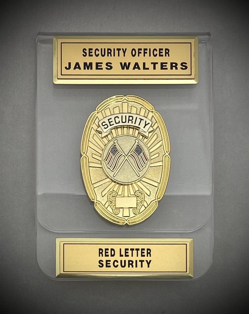 Security Badge Oval (Acrylic Holder)