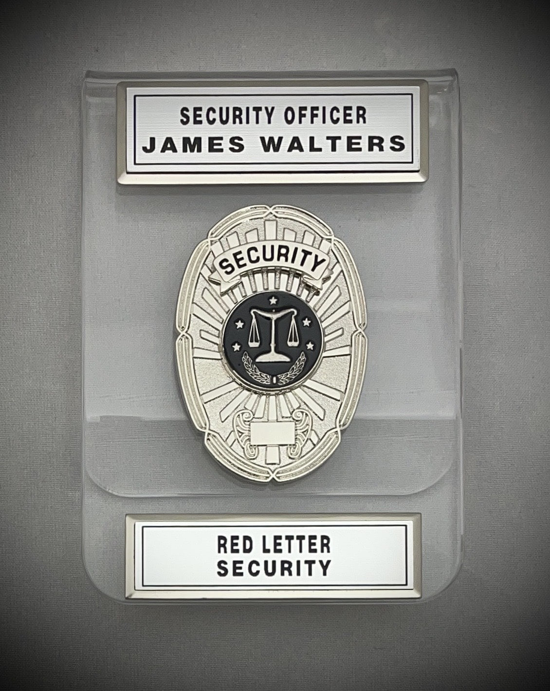 Security Badge Oval (Acrylic Holder)