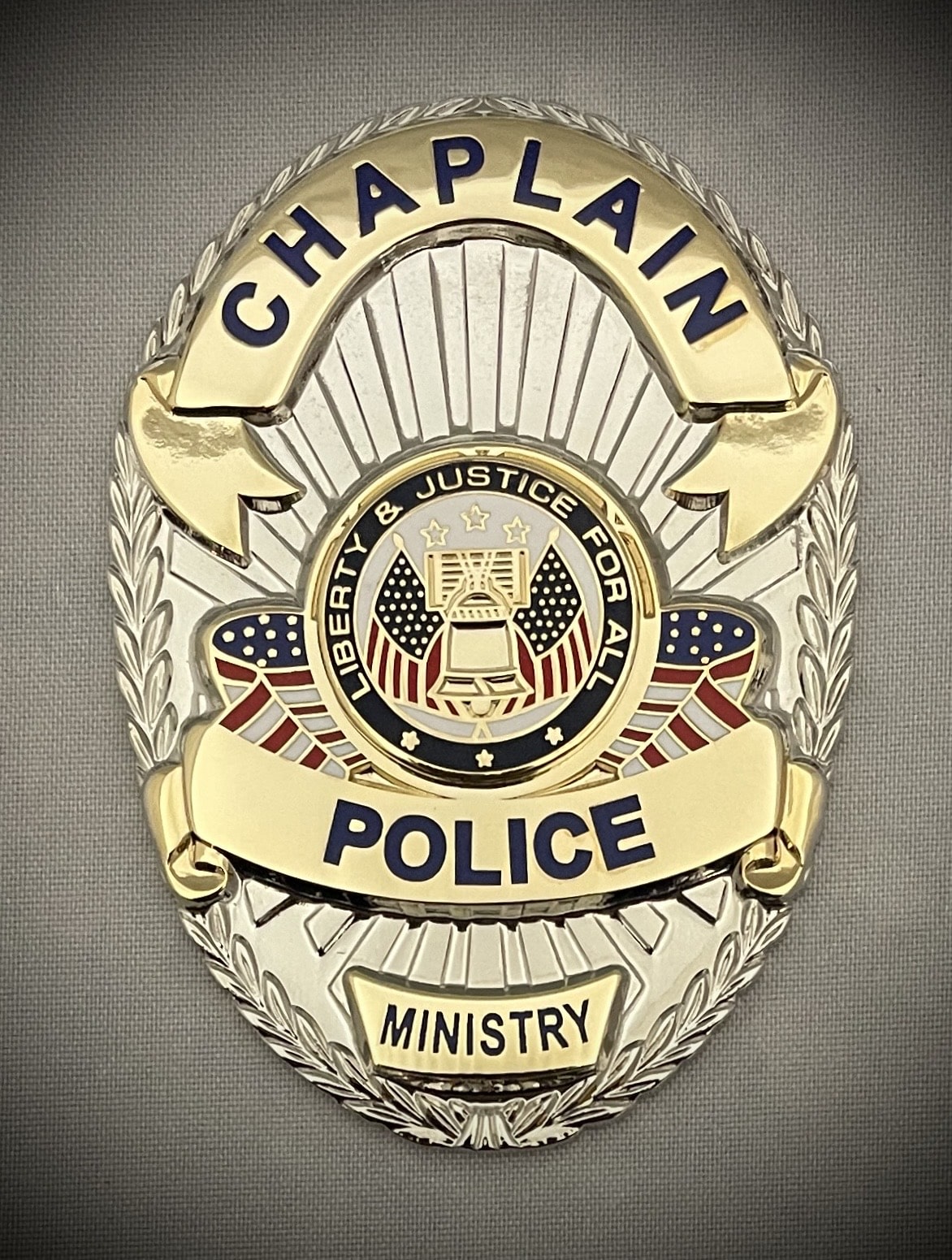 Chaplain Police - Badge with Pin and Safety Catch