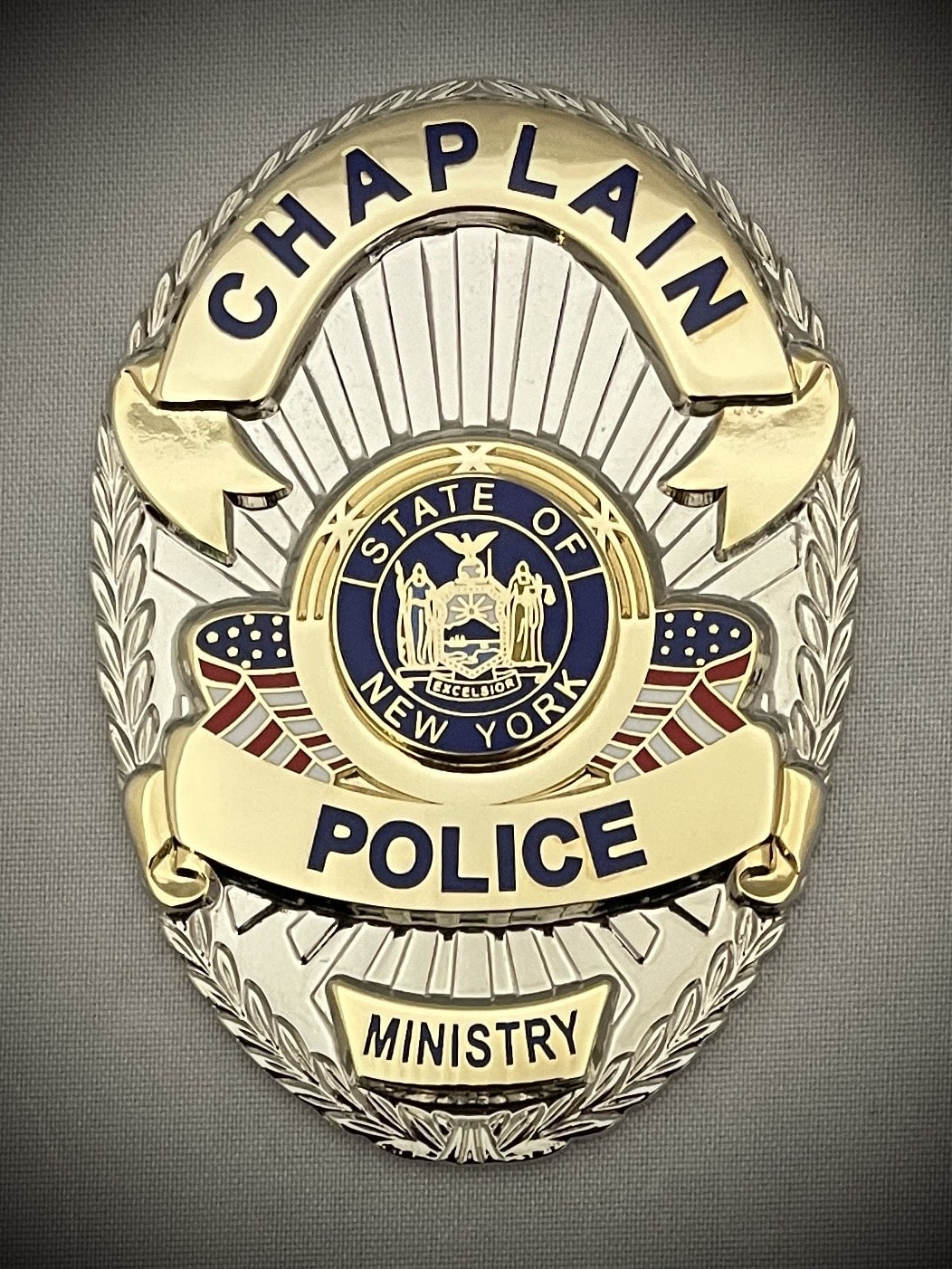 Chaplain Police - Badge with Pin and Safety Catch