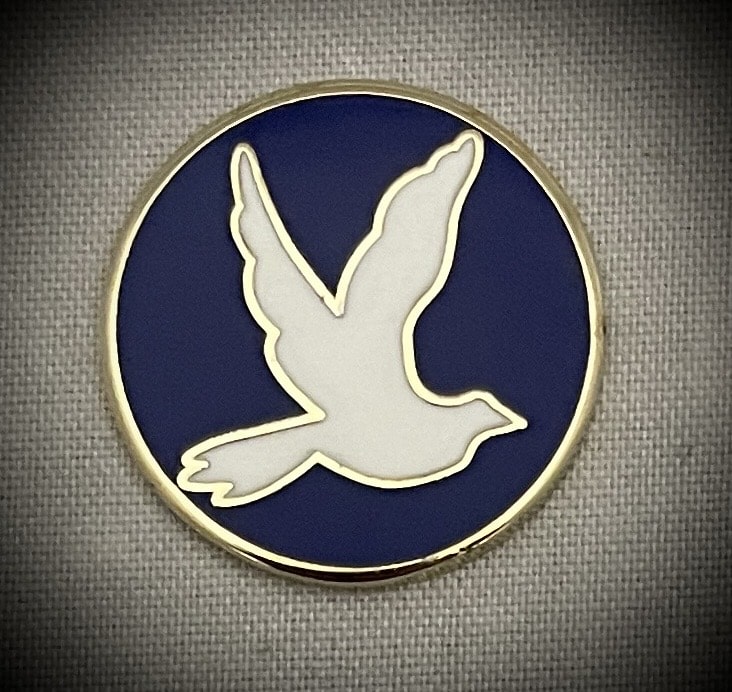 Chaplain Pin Dove 0.75