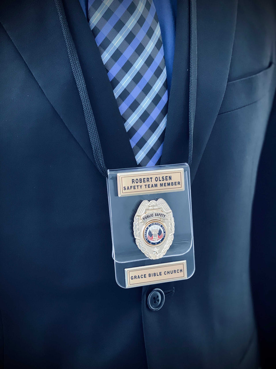 Public Safety Standard Shield (Acrylic Holder) | Chaplain Badge